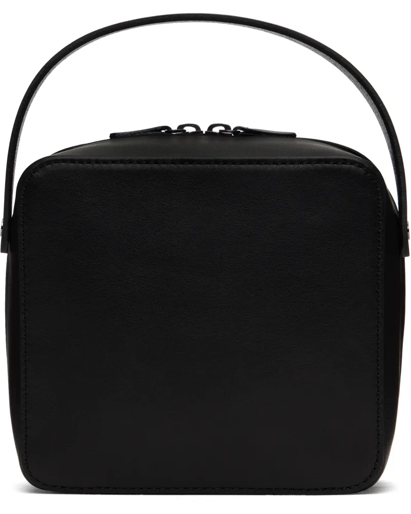 AURALEE Black Small Leather Travel Bag Black