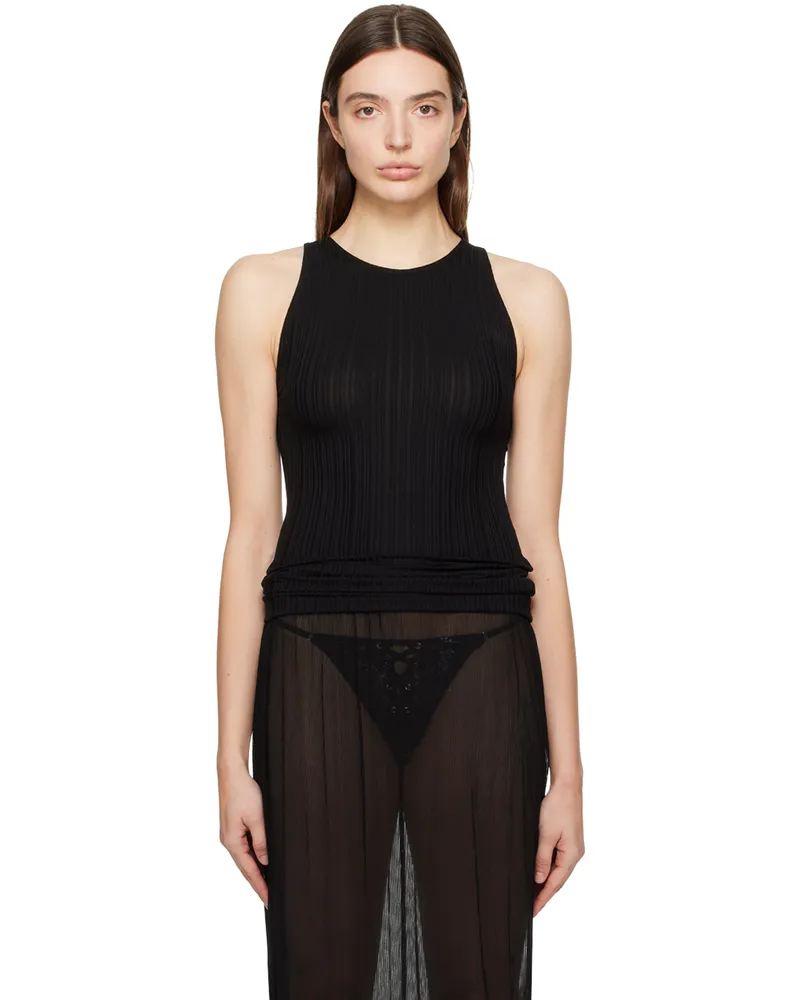 BITE Studios Black Rib Tank Top Black
