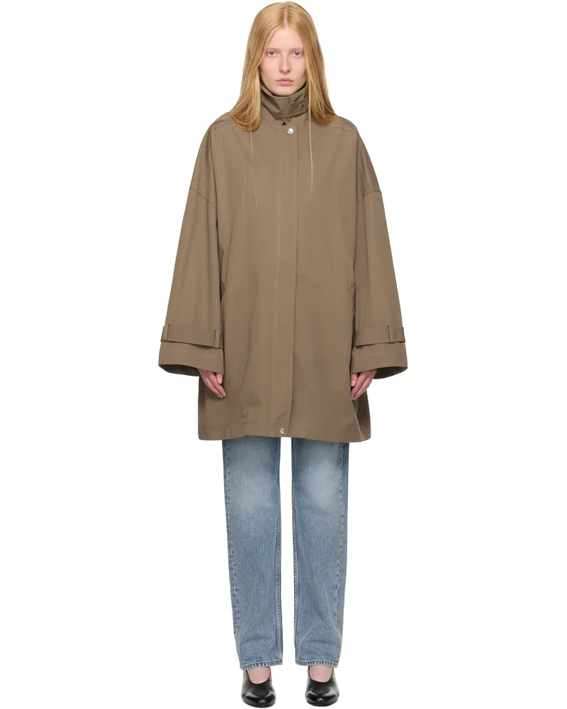 Totême Taupe Oversized Trench Coat Hazel