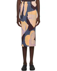 Issey Miyake Multicolor Meteorite Midi Skirt Grayish