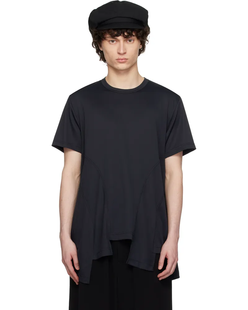Comme des Garçons Black Polyester Back Honeycomb T-shirt Black