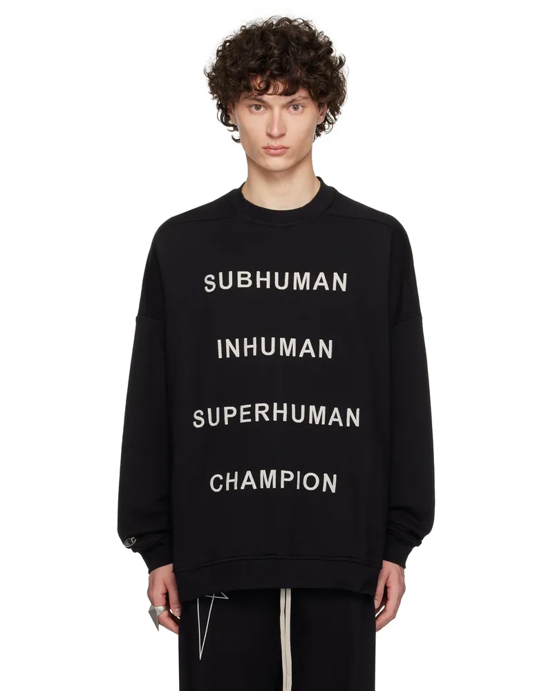 Rick Owens Black Champion Edition Jumbo Sweatshirt 09