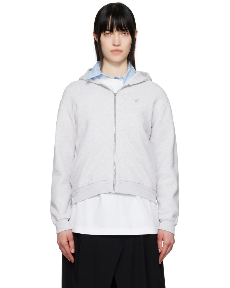 Acne Studios Gray Zipper Hoodie 92h
