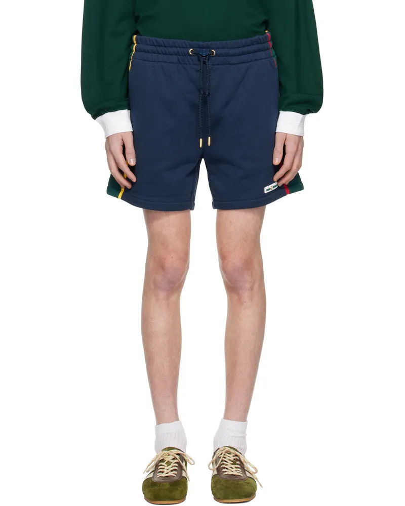 Casablanca Paris Navy Colourblock Shorts Navy