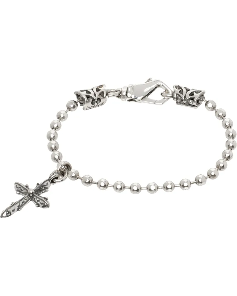 Emanuele Bicocchi SSENSE Exclusive Silver Cross Charm Bracelet Silver