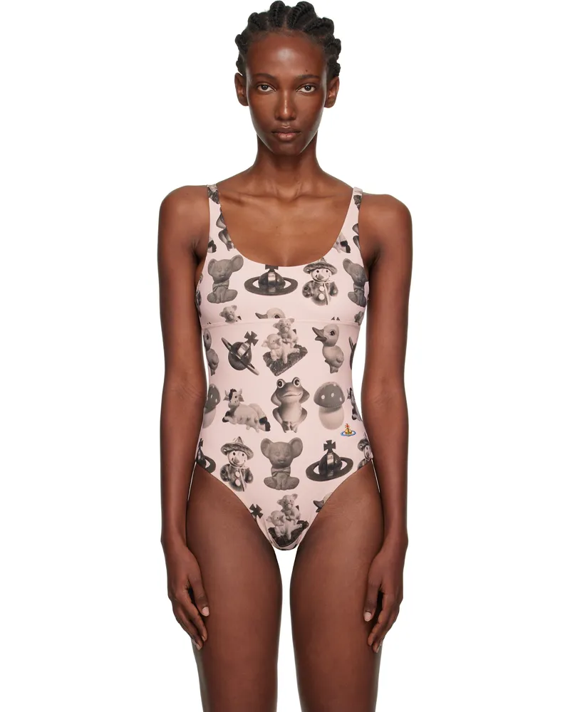 Vivienne Westwood Pink Figurines Straight Swimsuit G401