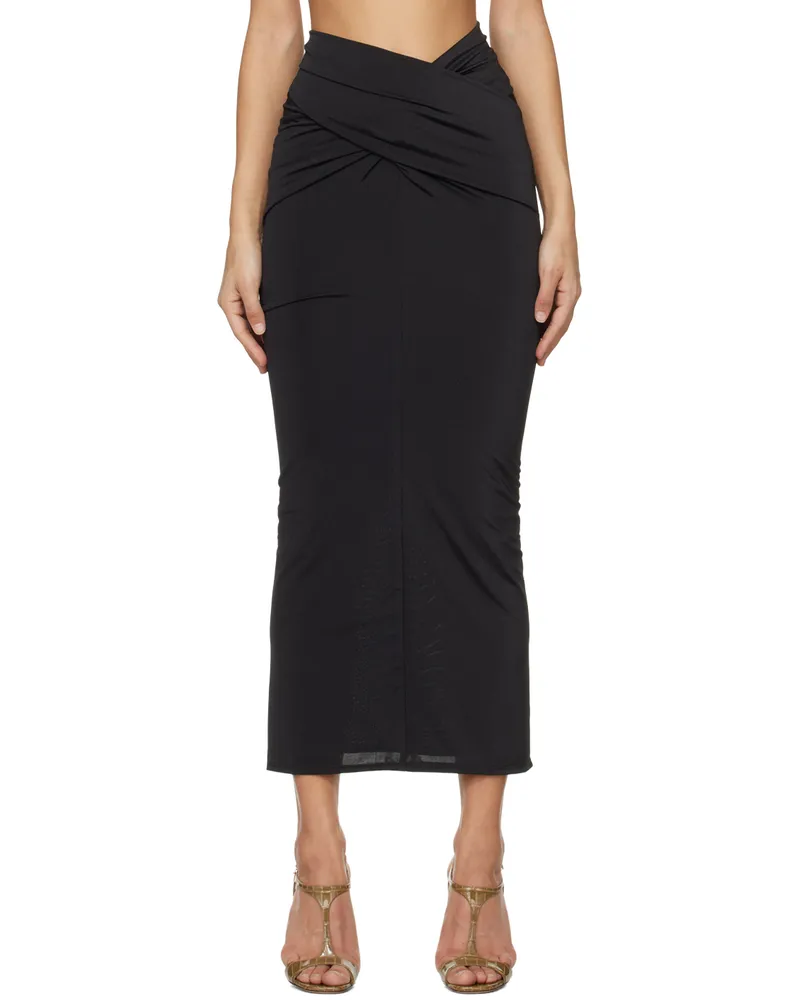 16ARLINGTON Black Berretta Maxi Skirt Black