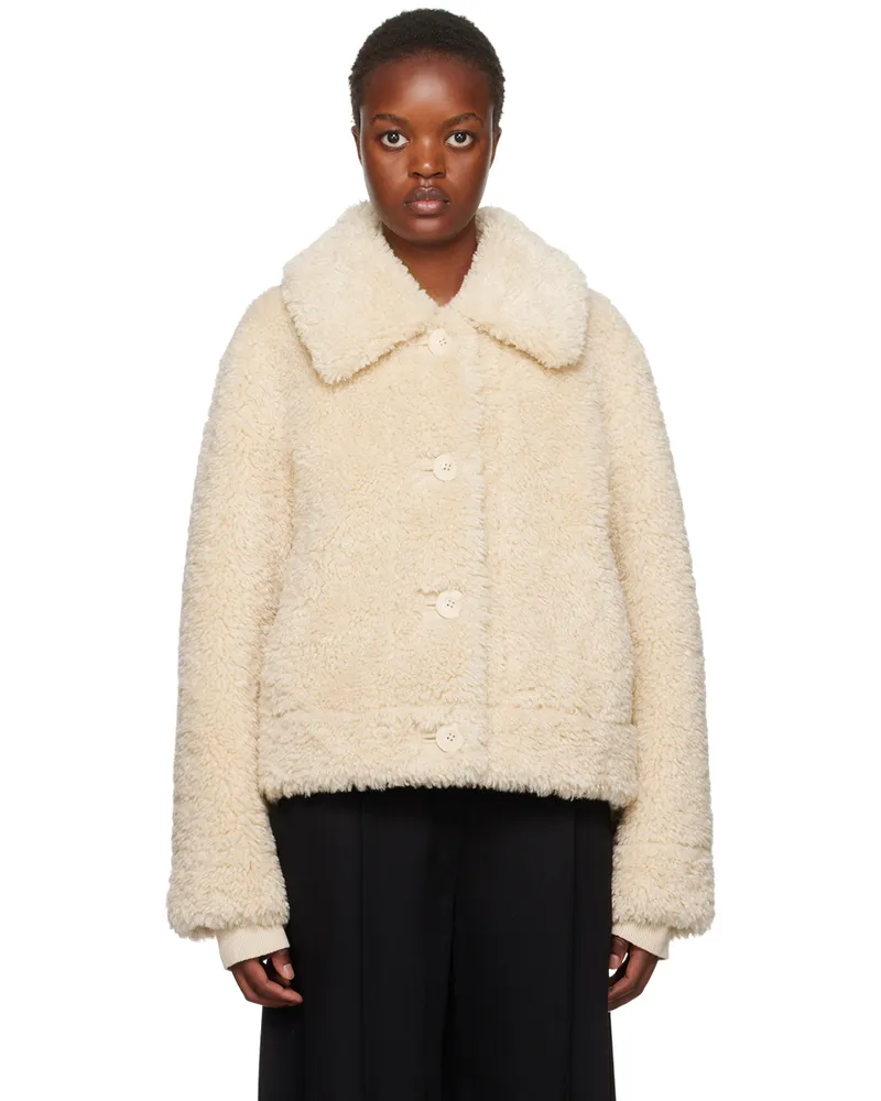 STAND Beige Melina Faux-Shearling Jacket 10500