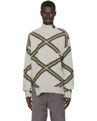 Marni Gray Broken Wool Sweater Arnsodium