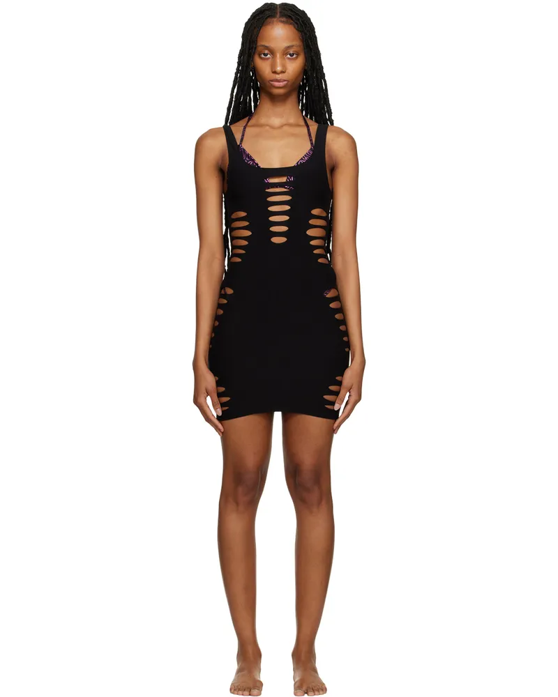 Versace Black Slashed Cover Up Dress 1b000-black