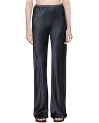 Silk Laundry Navy Bias-Cut Lounge Pants Midnight