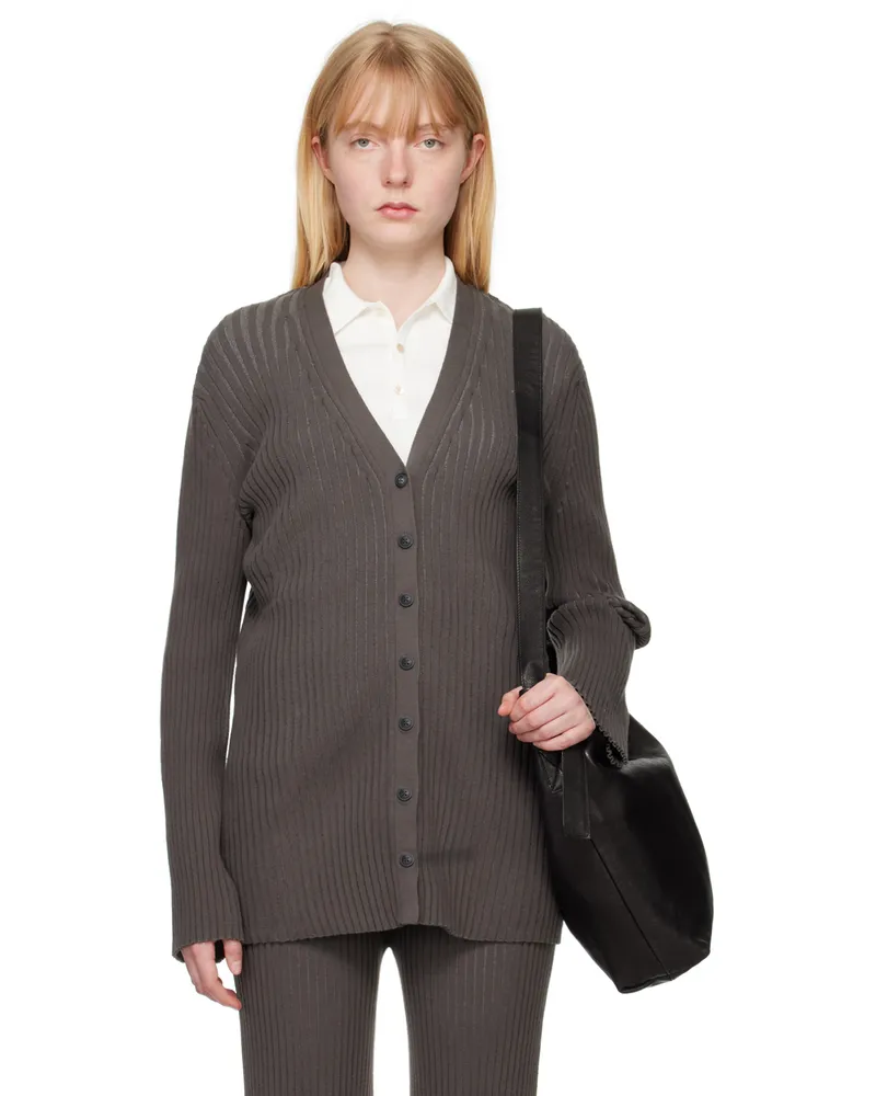 Lauren Manoogian Gray Column Cardigan C10