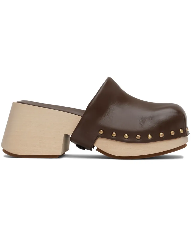 Marsèll Brown Bottone Clogs 490