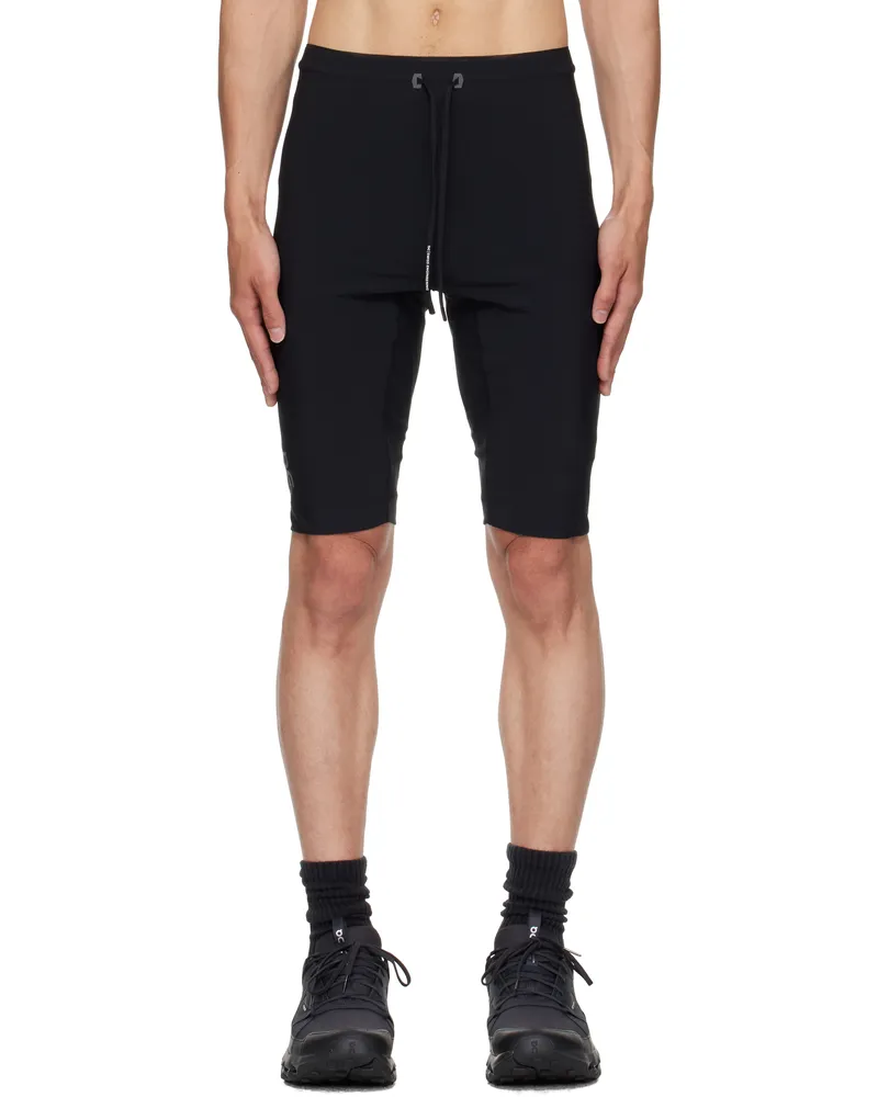 ON Black Race Tights Half Shorts Black