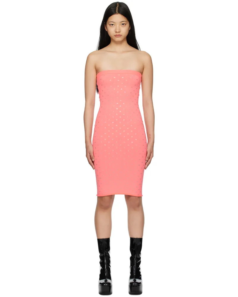 Alexander Wang Pink Hotfix Midi Dress 671a