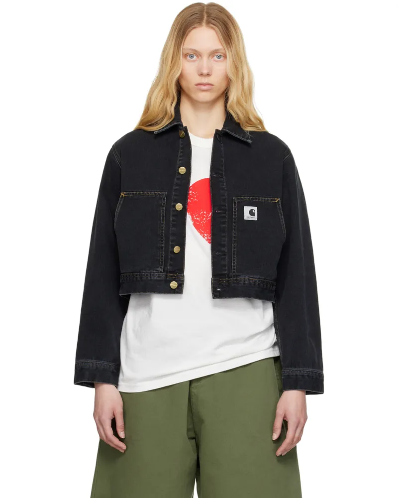 Carhartt WIP Black Arca Denim Jacket Black