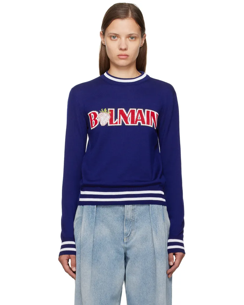 Balmain Blue Strawberry Sweater Smp