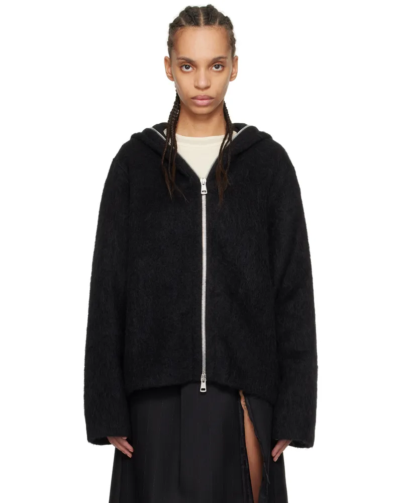 Our Legacy Black Full Zip Hoodie Black