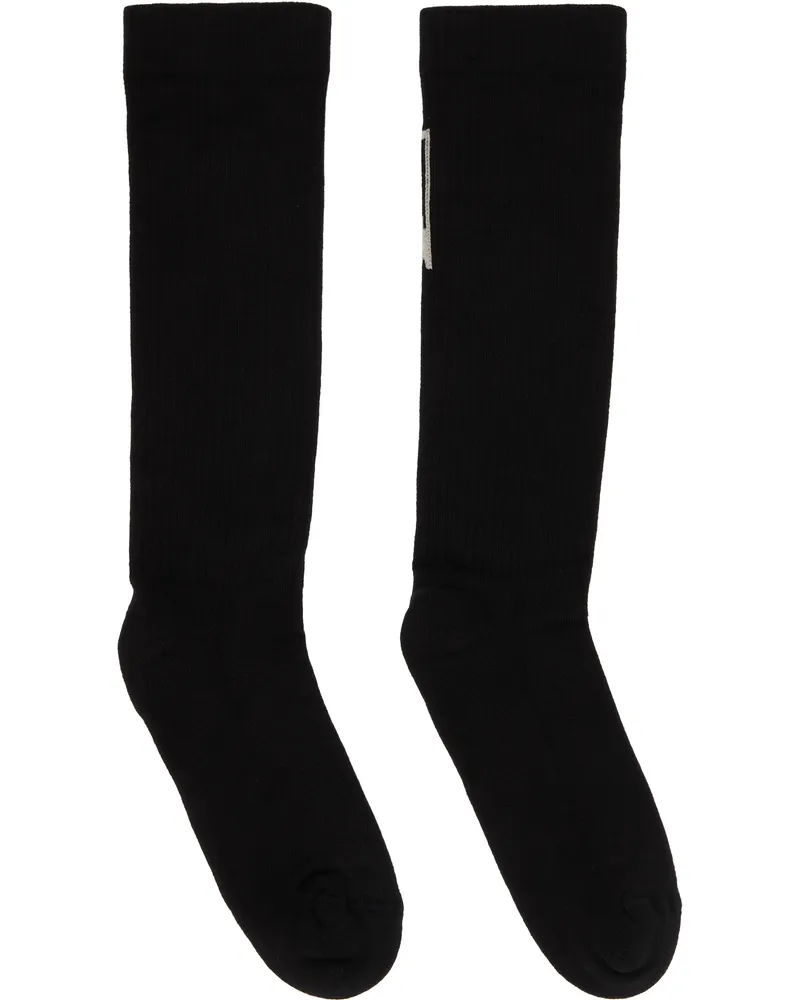 DRKSHDW by Rick Owens Black Hollywood Knee High Socks 0908
