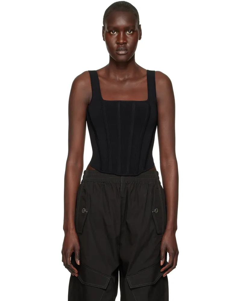 Dion Lee Black Corset Tank Top Black