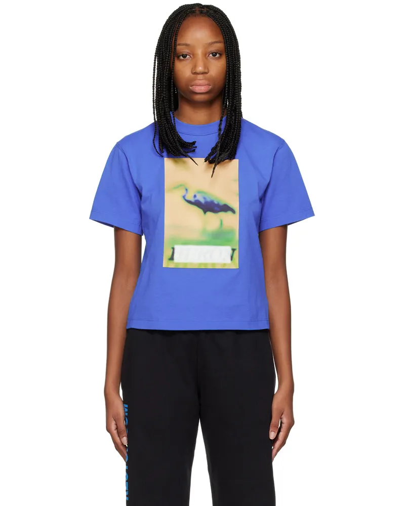 Heron Preston Blue Heron Censored T-Shirt Blue