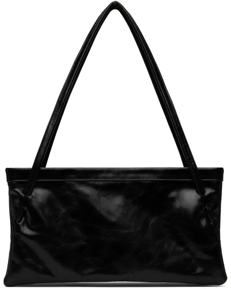 by FAR Black Hannah Creased Leather Bag Bk001