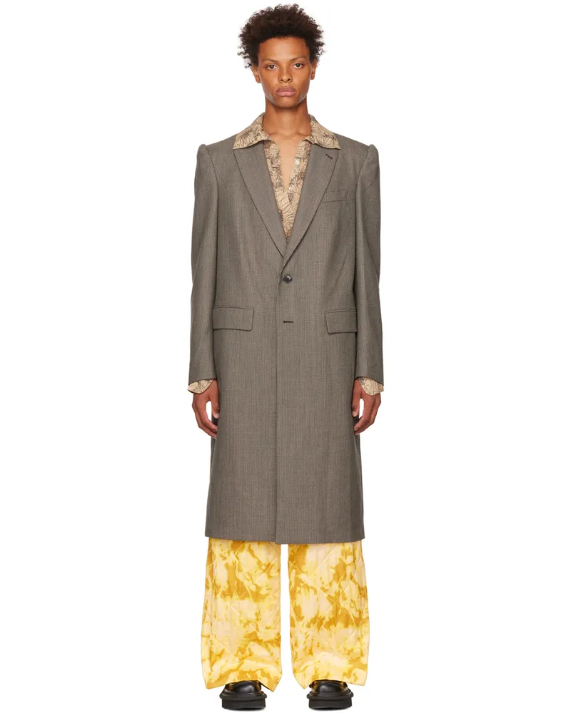 Dries van Noten Brown Two-Button Coat 975