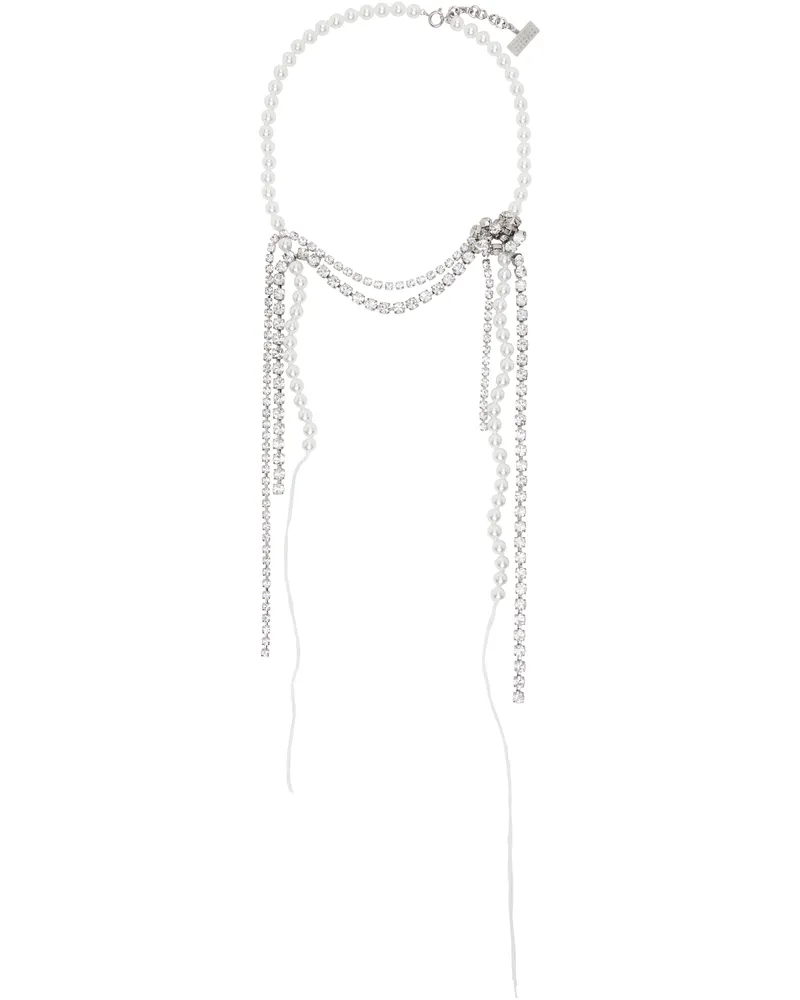 Maison Margiela White & Silver Object Trouve Necklace 971