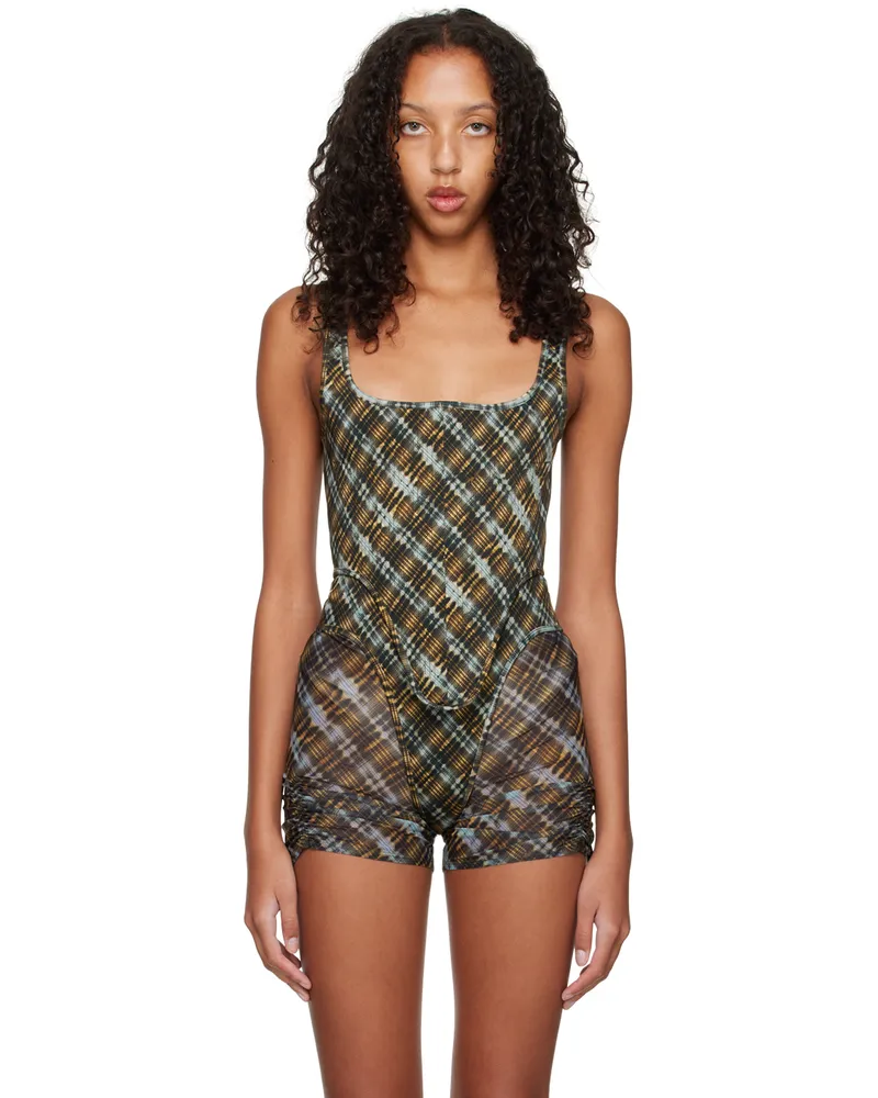 Charlotte Knowles Multicolor Asymmetric Corset Bleach