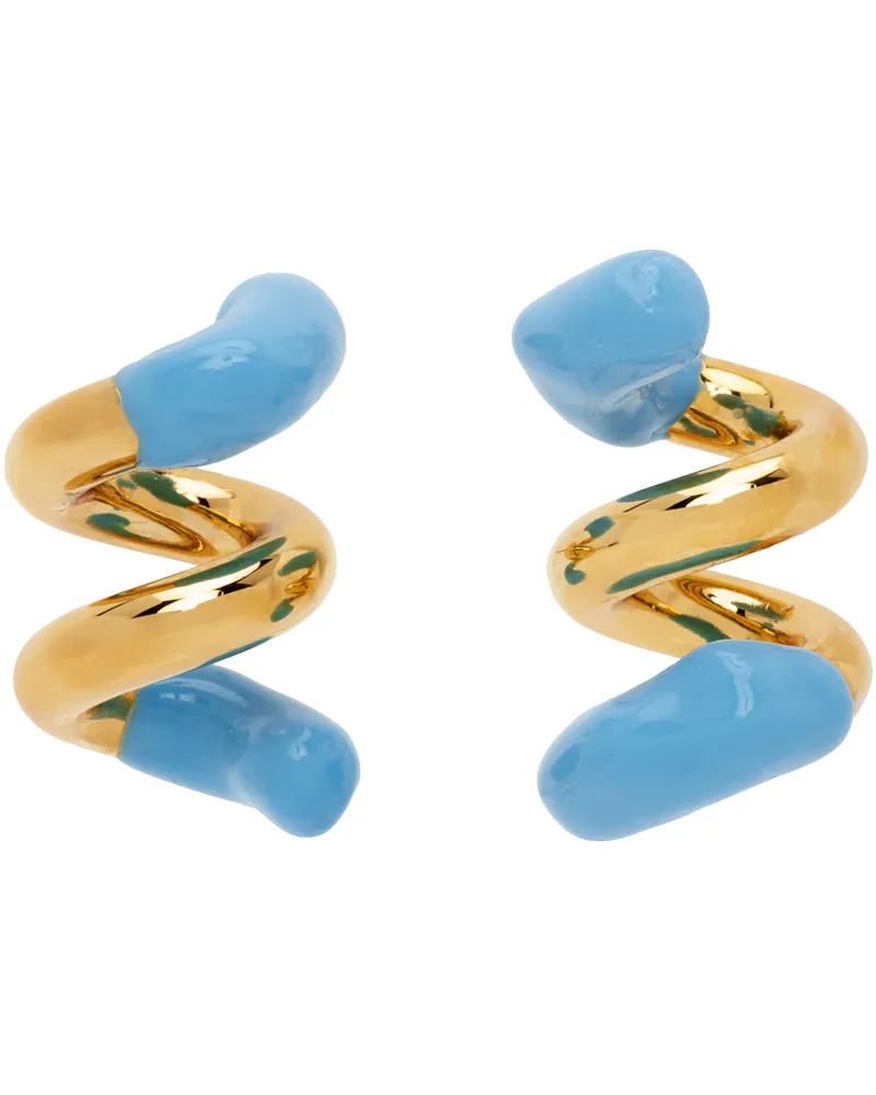 SUNNEI Gold & Blue Fusillo Earrings 7511