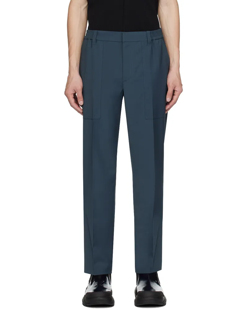 Helmut Lang Navy Core Trousers Ocean
