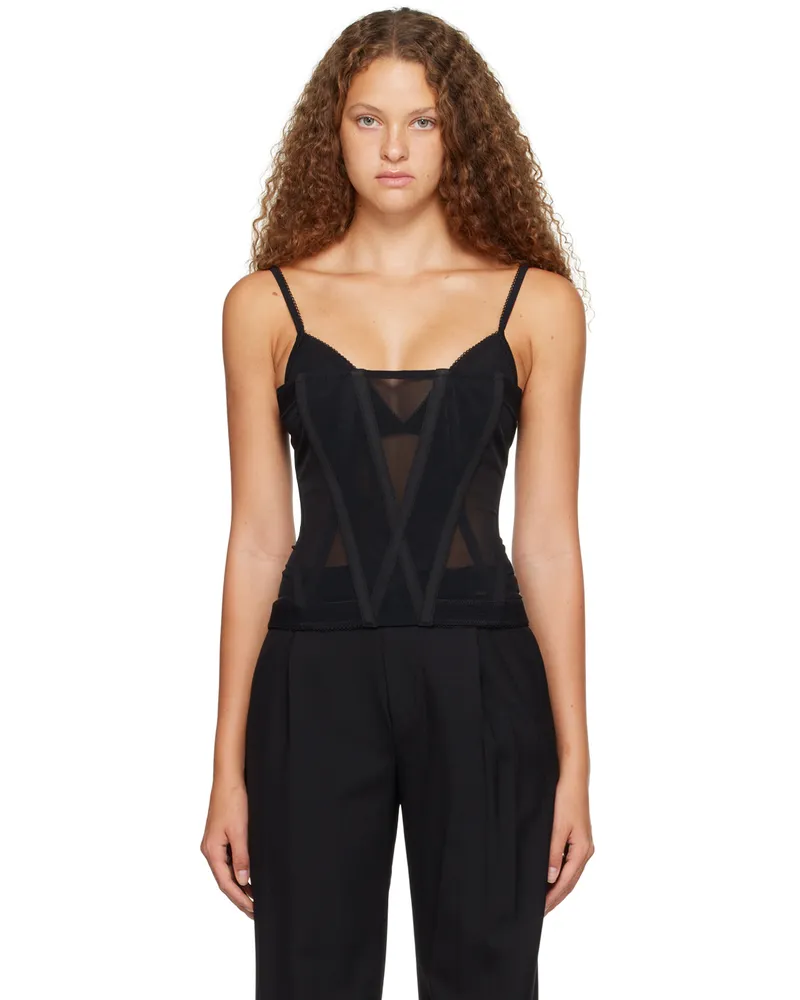 Dion Lee Black Oblique Corset Black