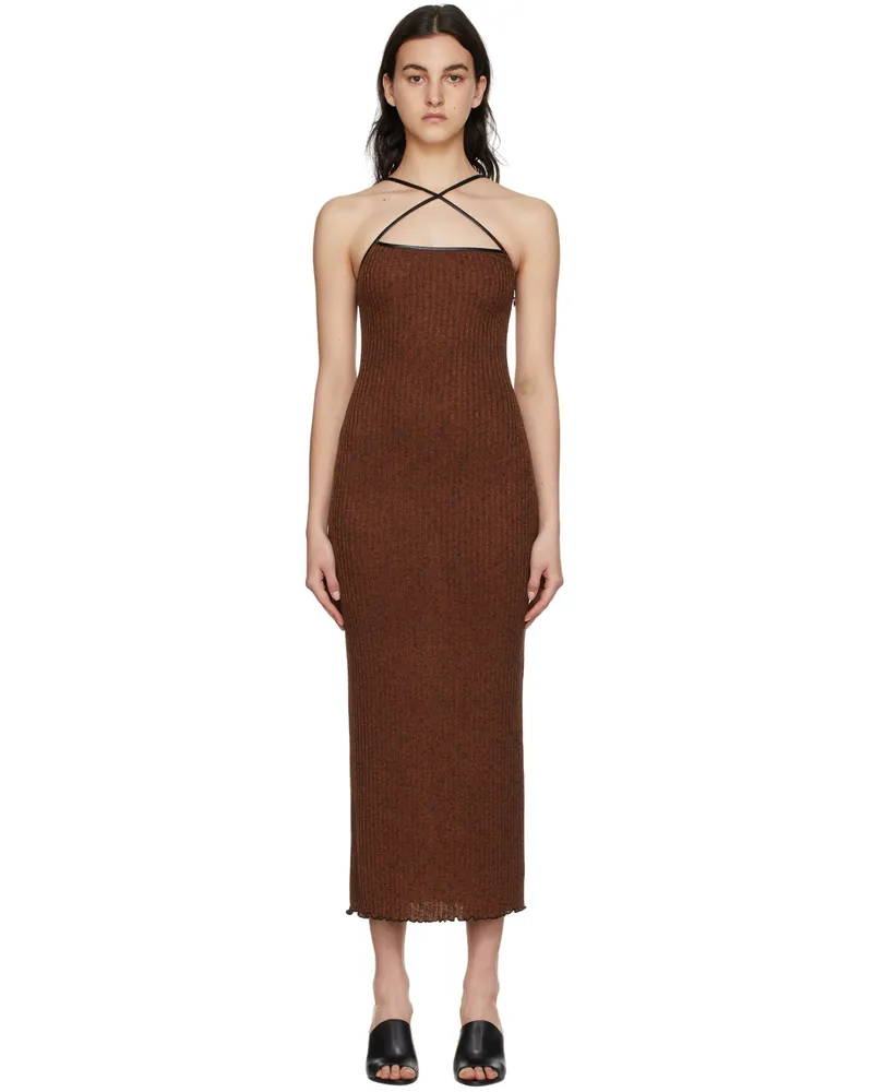 16ARLINGTON Brown Arya Long Dress Brown