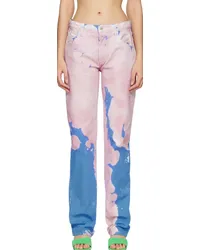 ATTICO Blue & Purple Boyfriend Jeans Violet