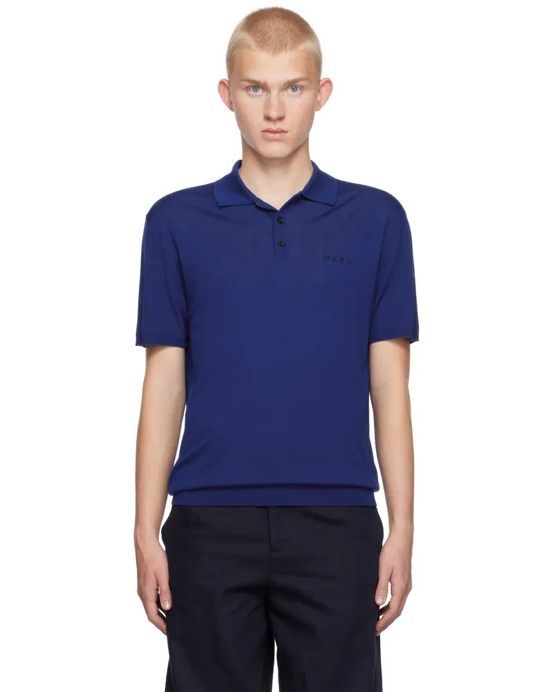 Marni Blue Logo Polo 00b59