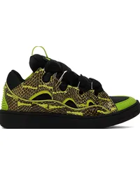 Lanvin Green & Black Curb Sneakers Green