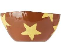 SSENSE Exclusive Brown & Yellow Stars Delight Cereal Bowl