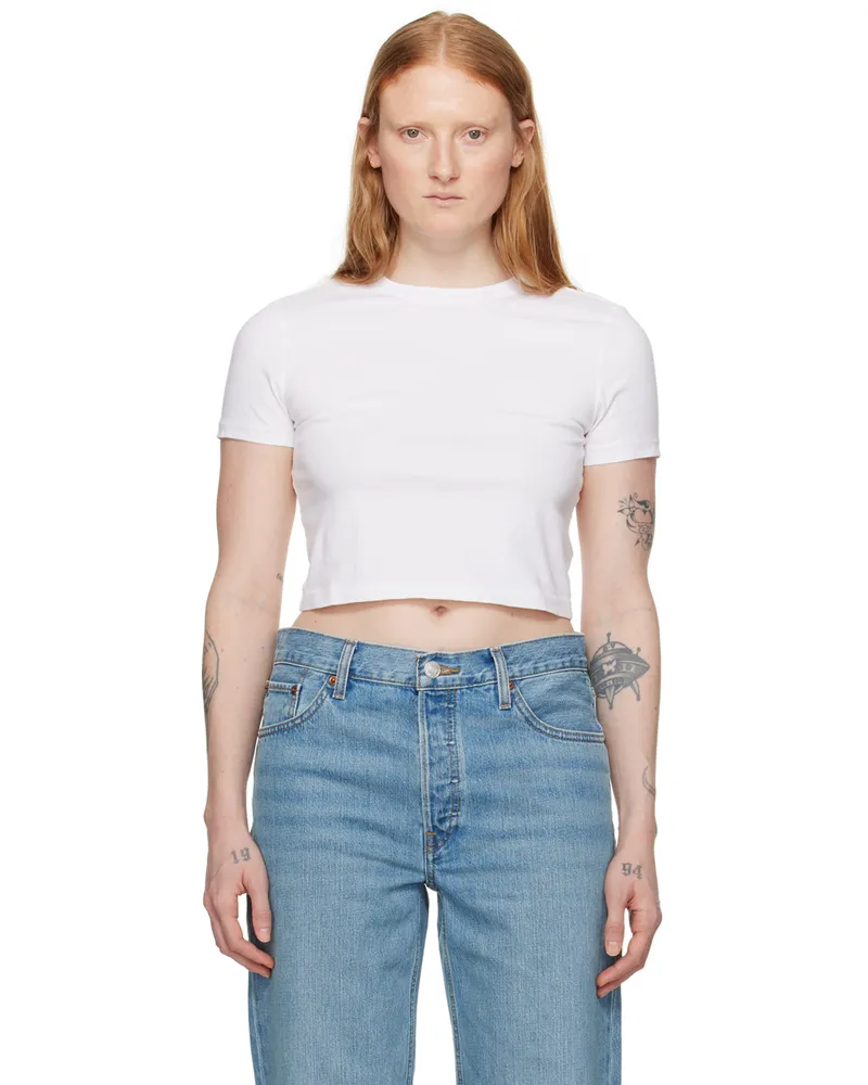 RE/DONE White Micro T-Shirt Optic