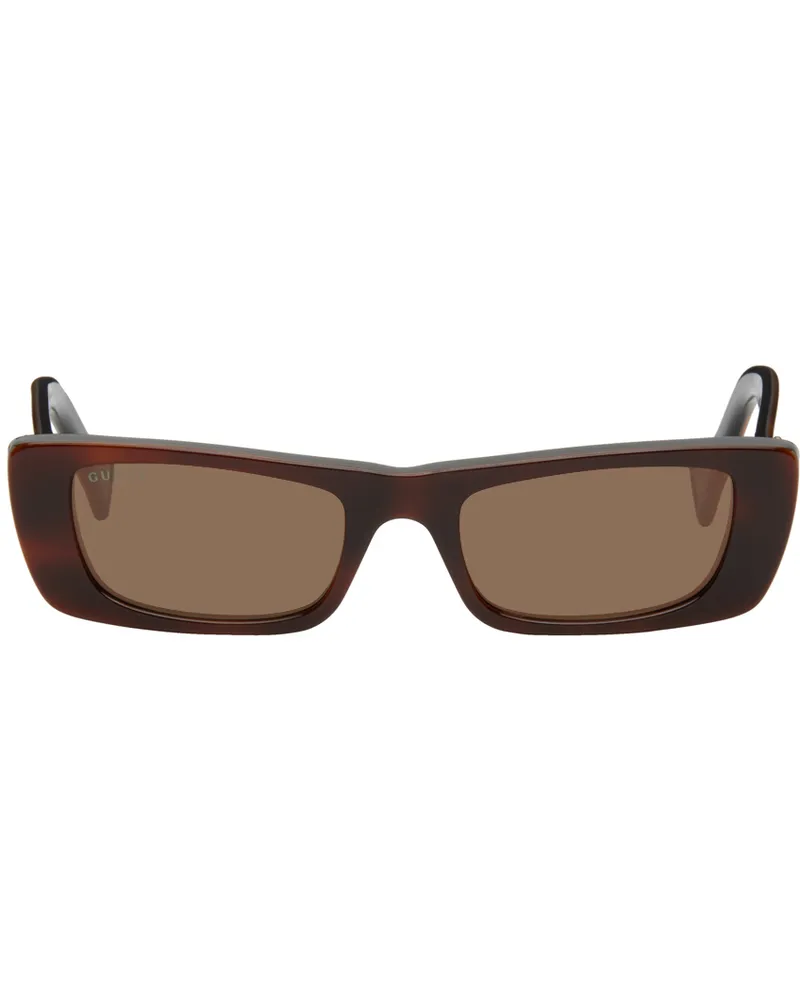 Gucci Tortoiseshell Rectangular Sunglasses 015