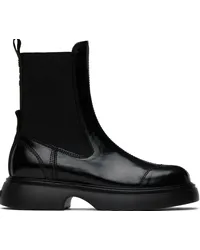 Ganni Black Everyday Mid Chelsea Boots Black