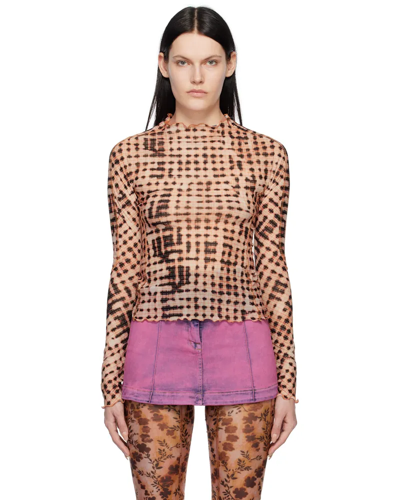 Charlotte Knowles SSENSE Exclusive Pink Halcyon Blouse Bleach