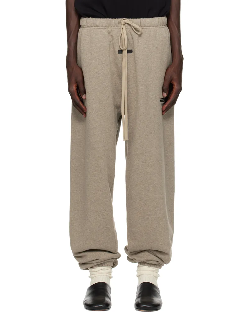 Fear of God Gray Fleece Essential Sweatpants Heather