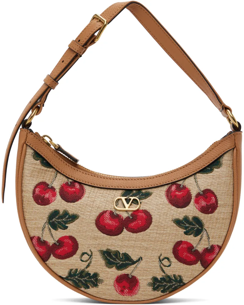 Valentino Garavani Tan VLogo Signature Mini Cherryfic Bag R9f