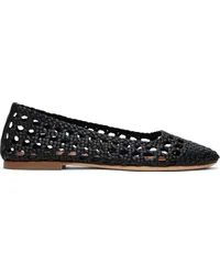 STAUD Black Nell Crochet Ballerina Flats Blk