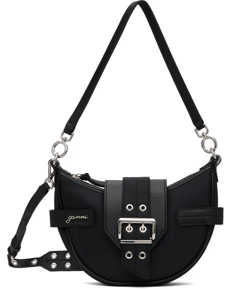 Ganni Black Small Bucky Crossbody Bag 099