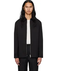 Jil Sander Black Zip Shirt Black