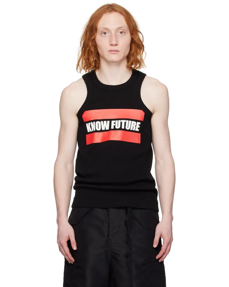 Sacai Black 'Know Future' Tank Top 001