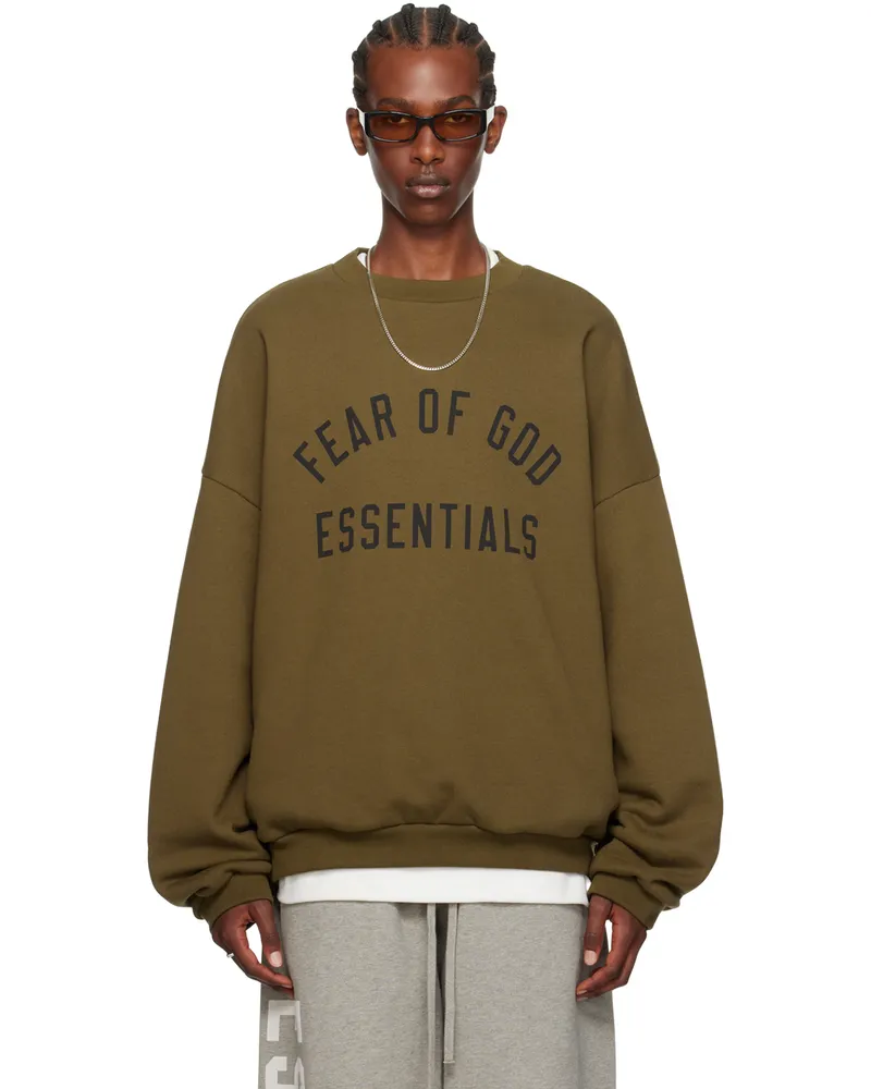 Fear of God Khaki Crewneck Sweatshirt Olive
