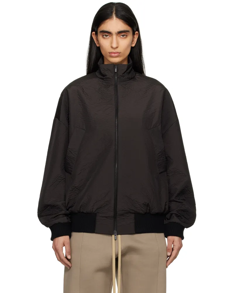 Fear of God Black Textured Track Jacket Black
