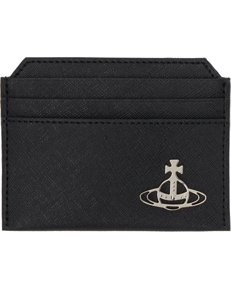 Vivienne Westwood Black Slim Card Holder Ss25-n401